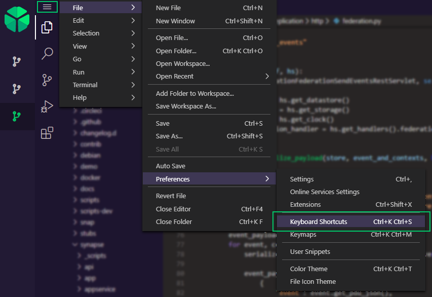 Finding Clovyr Code keyboard shortcuts